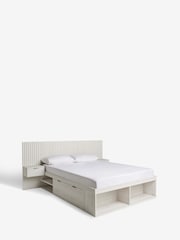 White Oak Effect Bronx Wooden Hotel Bed Frame with Platform Storage and Bedside Tables - Image 5 of 5