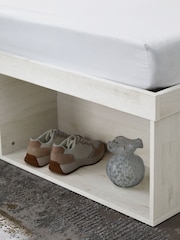 White Oak Effect Bronx Wooden Hotel Bed Frame with Platform Storage and Bedside Tables - Image 8 of 9