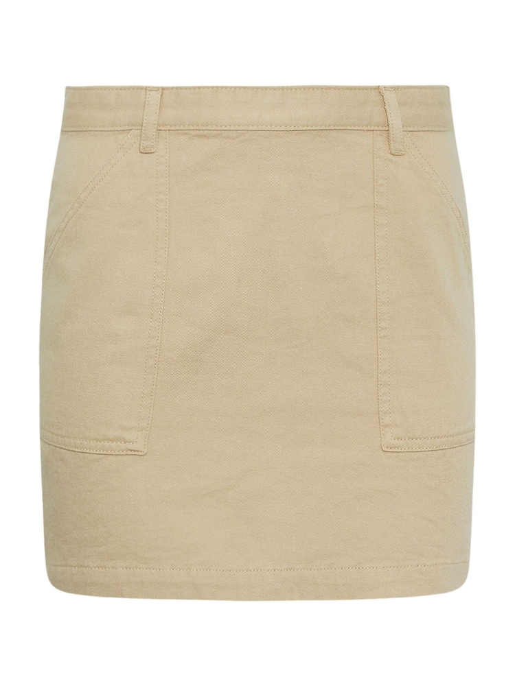 PixieGirl Petite Natural Utility Style Pocket 100% Cotton Skirt - Image 6 of 6
