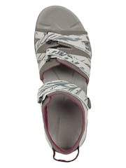 Harmaa - Mountain Warehouse Womens Leveä lesti Santorini Summer Sandaalit - Kuva 6 / 8