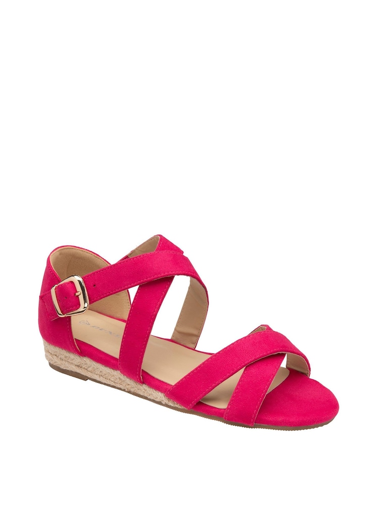 Dunlop Pink Wedges Open Toe Sandals - Image 1 of 4