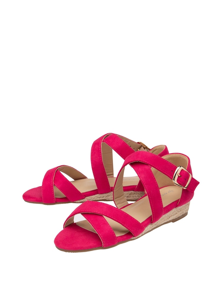 Dunlop Pink Wedges Open Toe Sandals - Image 2 of 4