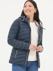 FatFace Ruby Navy Lightweight Puffer Jacket - Image 1 of 5