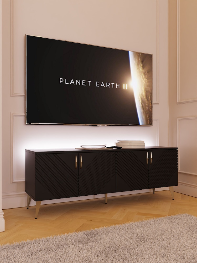 Frank Olsen Midnight Black Ava Smart TV Unit - Image 1 of 10