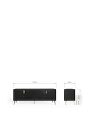 Frank Olsen Midnight Black Ava Smart TV Unit - Image 12 of 13