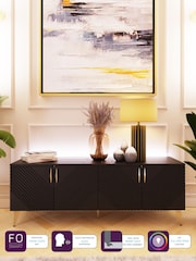 Frank Olsen Midnight Black Ava Smart TV Unit - Image 3 of 10