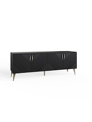 Frank Olsen Midnight Black Ava Smart TV Unit - Image 5 of 10
