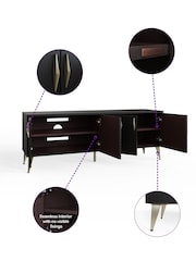 Frank Olsen Midnight Black Ava Smart TV Unit - Image 6 of 10