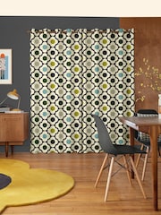 Orla Kiely Blue Multi Spot Flower Made to Measure 100% Cotton Curtains - Image 2 of 5
