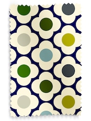 Orla Kiely Blue Multi Spot Flower Made to Measure 100% Cotton Curtains - Image 5 of 5