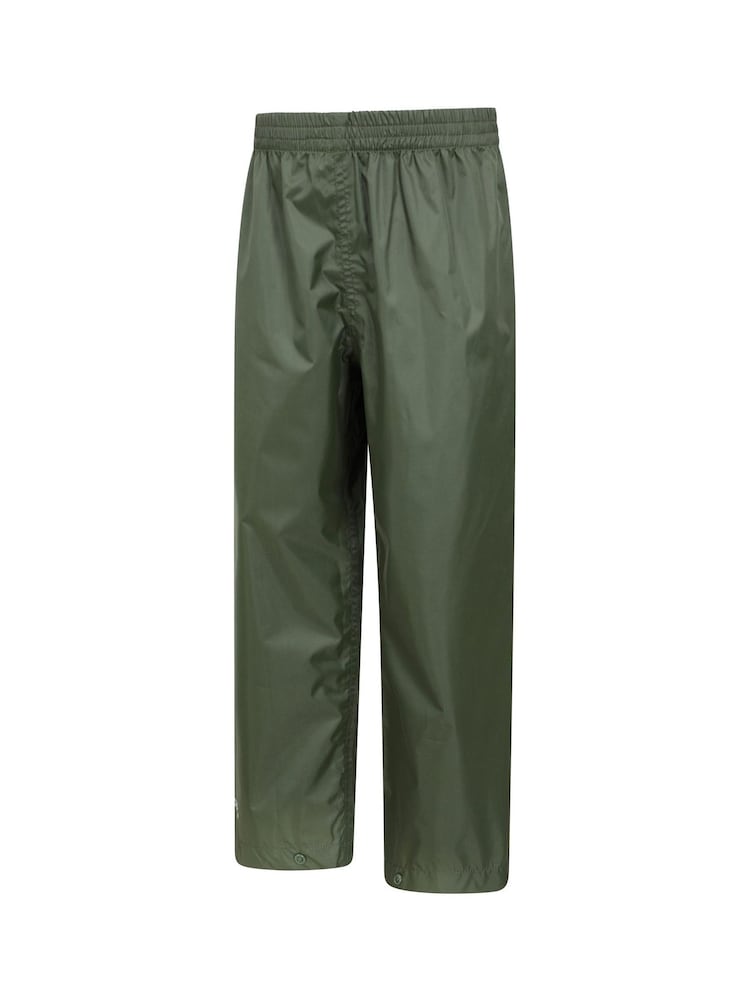 Mountain Warehouse Green Kids Pakka II Waterproof Overtrousers - Image 1 of 5