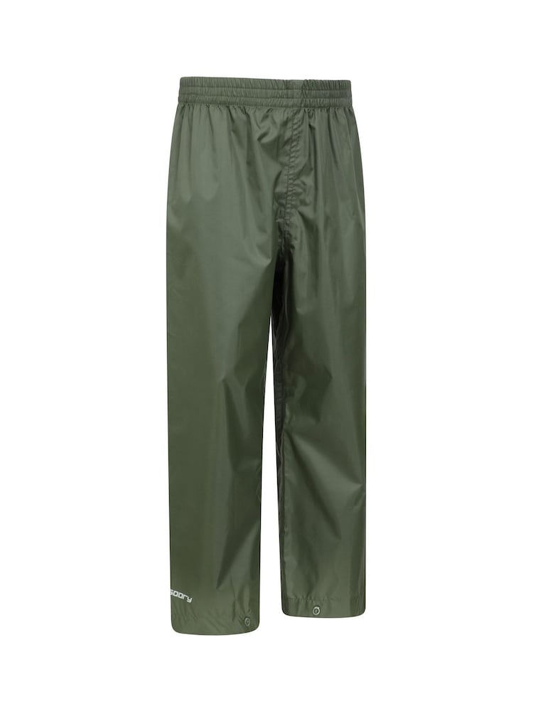 Mountain Warehouse Green Kids Pakka II Waterproof Overtrousers - Image 2 of 5