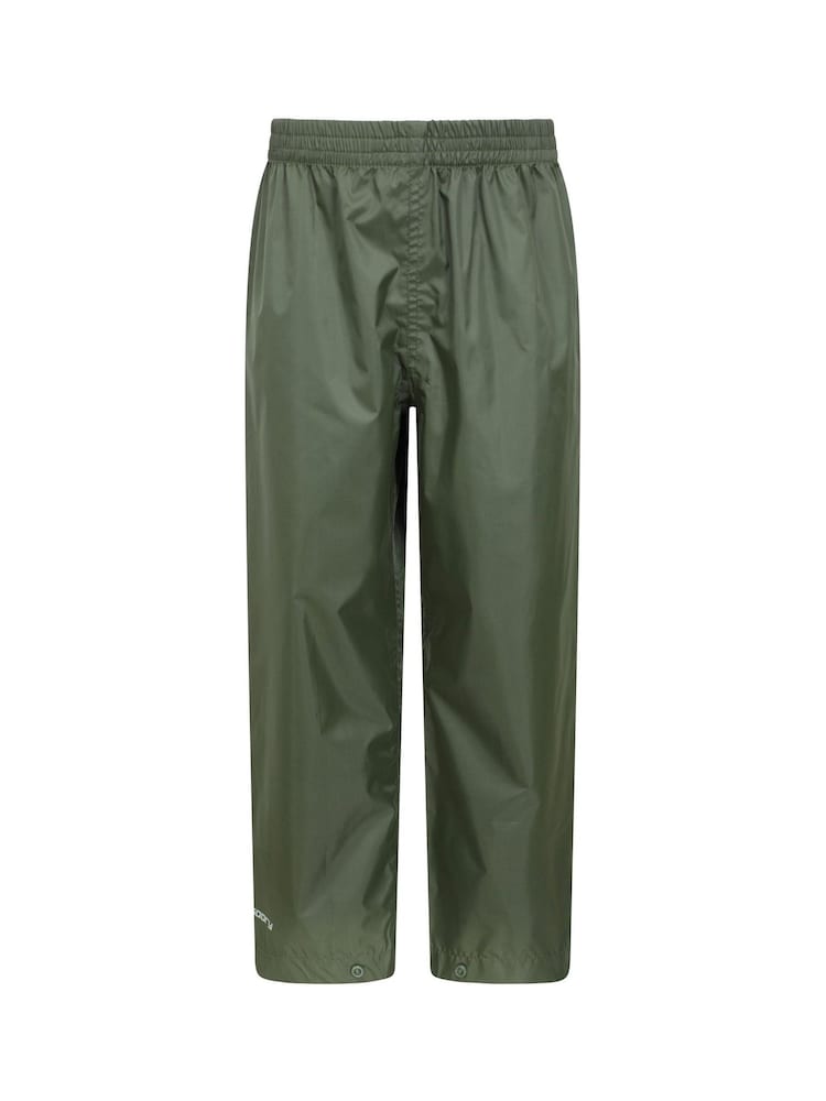Mountain Warehouse Green Kids Pakka II Waterproof Overtrousers - Image 3 of 5