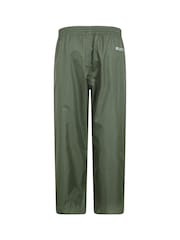 Mountain Warehouse Green Kids Pakka II Waterproof Overtrousers - Image 4 of 5