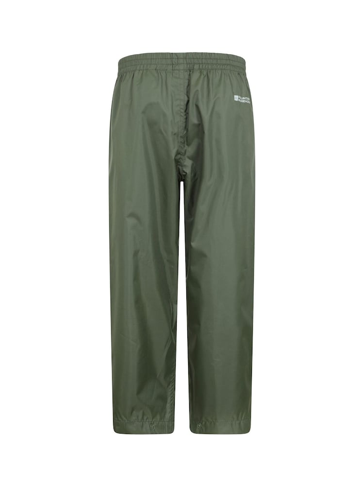 Mountain Warehouse Green Kids Pakka II Waterproof Overtrousers - Image 4 of 5
