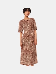 Whistles Natural Marble Spot Veda Dress - Image 1 of 5