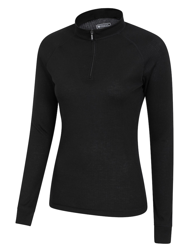 Mountain Warehouse Black Talus Womens Zip Neck Thermal Top - Image 2 of 5