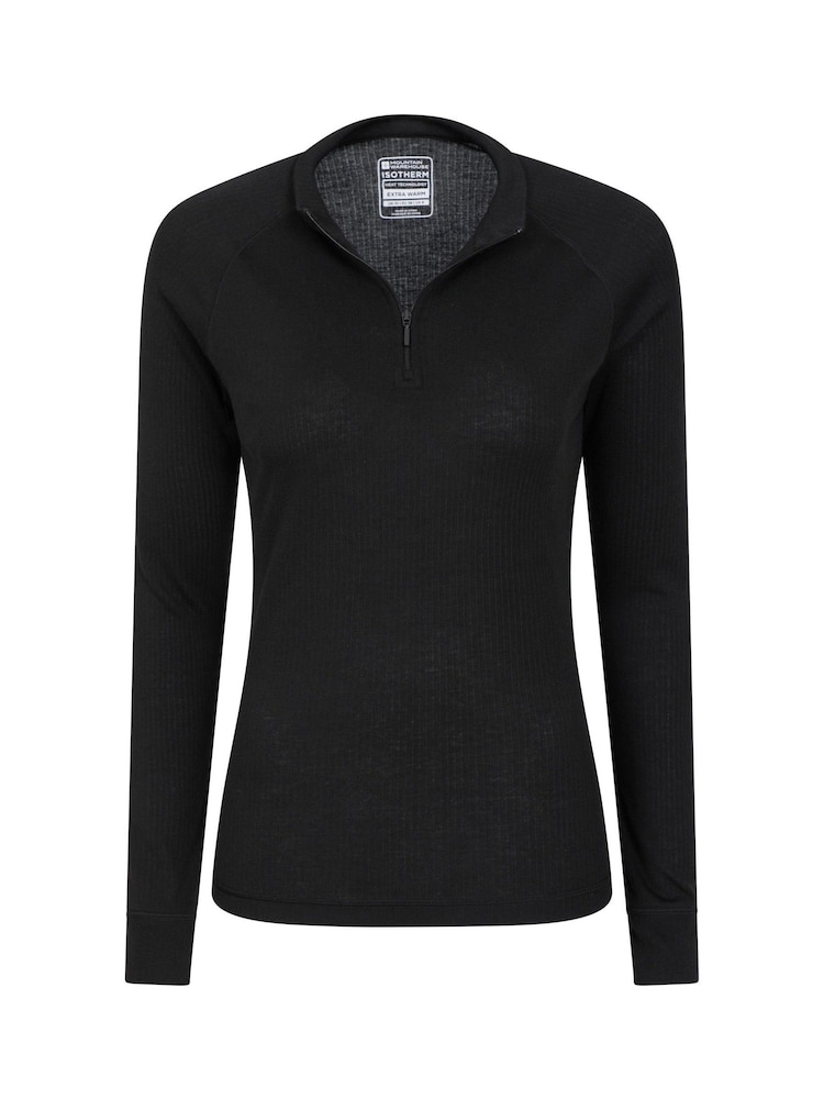 Mountain Warehouse Black Talus Womens Zip Neck Thermal Top - Image 3 of 5