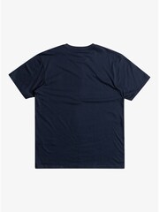 Quiksilver Blue 100% Cotton Gradient Mountains Logo T-Shirt - Image 6 of 6