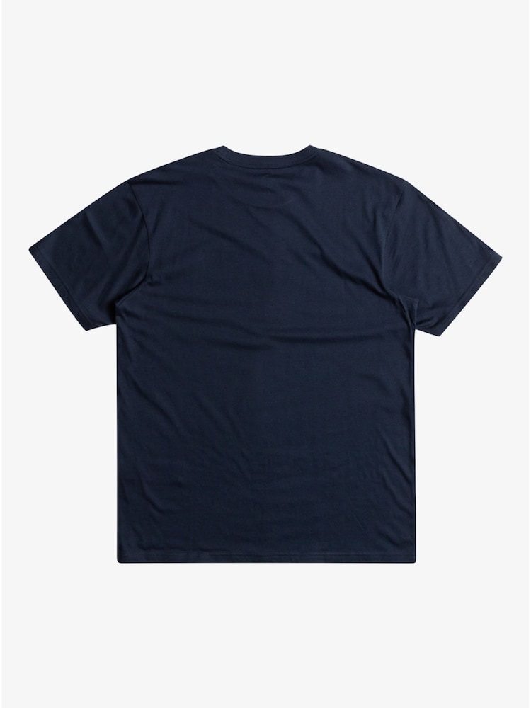 Quiksilver Blue 100% Cotton Gradient Mountains Logo T-Shirt - Image 6 of 6