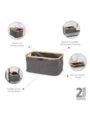 Brabantia Pepper Black Foldable Laundry Basket 40L - Image 6 of 6