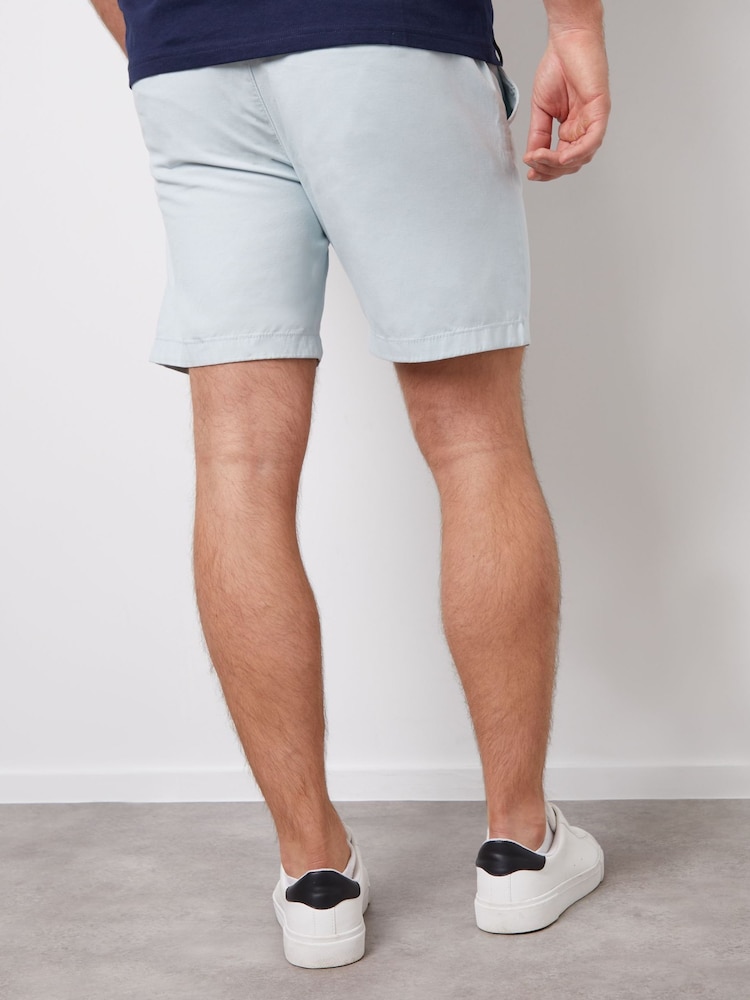Threadbare Light Blue Cotton Lyocell Jogger Style Shorts - Image 2 of 3