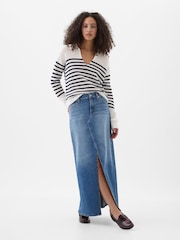 Gap Blue Denim Maxi Skirt - Image 1 of 5