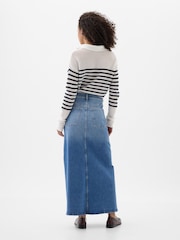 Gap Blue Denim Maxi Skirt - Image 2 of 5