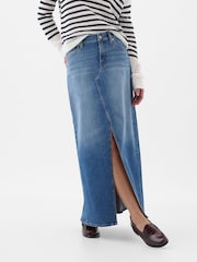 Gap Blue Denim Maxi Skirt - Image 3 of 5