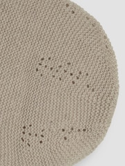 JoJo Maman Bébé Natural Knitted Baby Bonnet - Image 2 of 3