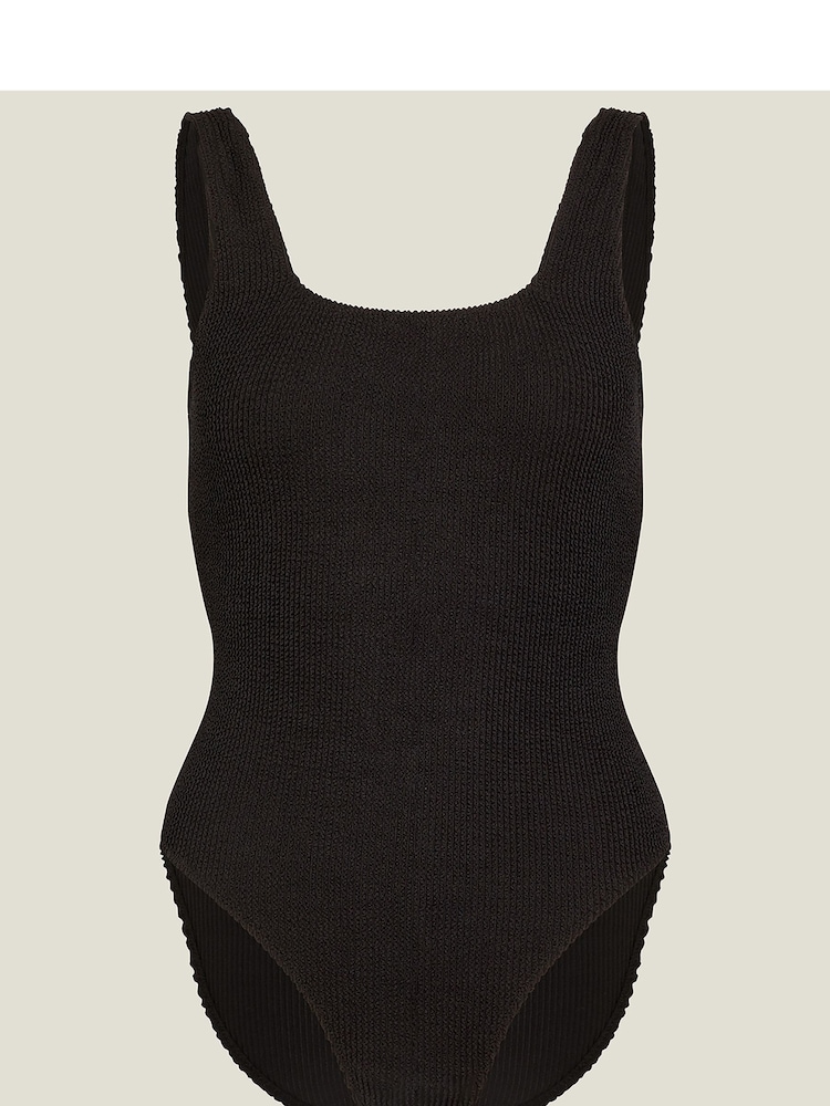 Accessorize Black Crinkle Swimsuit - Image 3 of 3