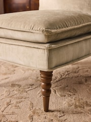 Laura Ashley Baron Chenille Hazlenut Nordan Armless Accent Chair - Image 2 of 9