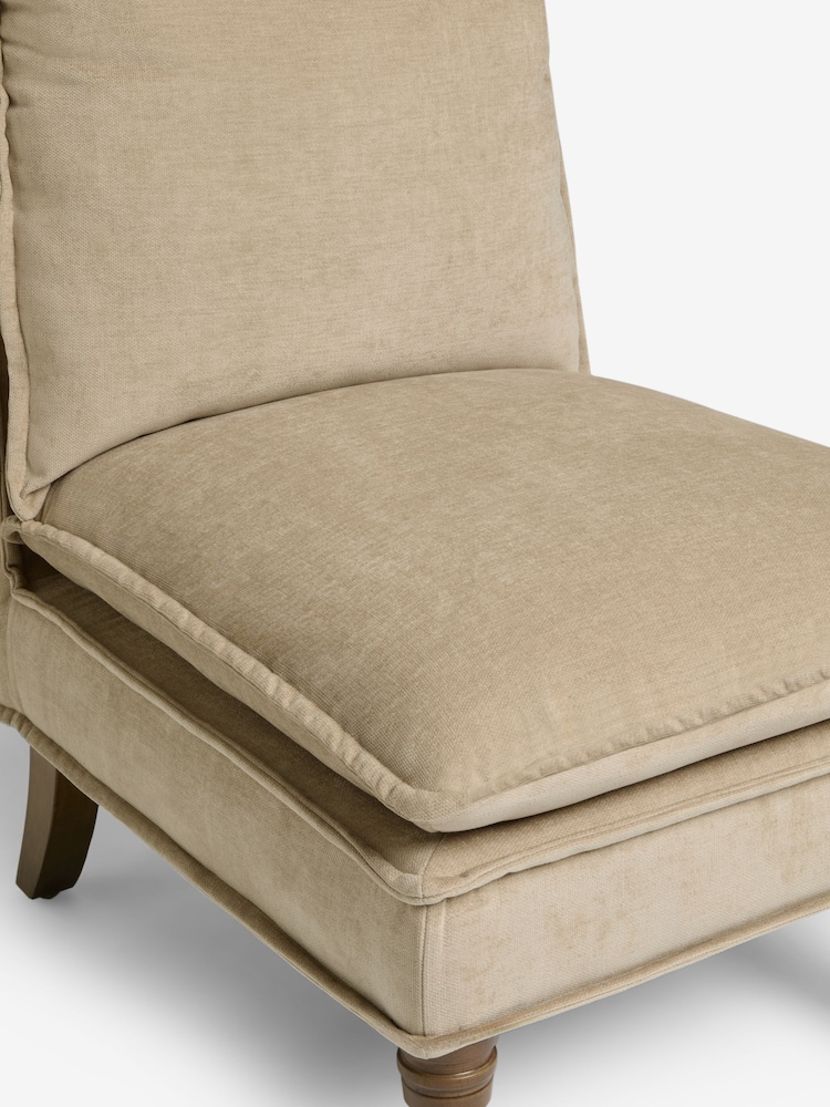 Laura Ashley Baron Chenille Hazlenut Nordan Armless Accent Chair - Image 9 of 9