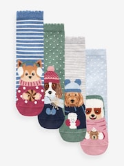 Winter Dogs Ankle Socks 4 Pack - Image 1 of 6