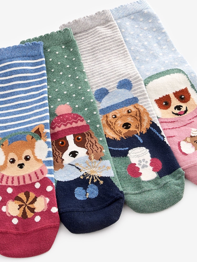 Winter Dogs Ankle Socks 4 Pack - Image 6 of 6