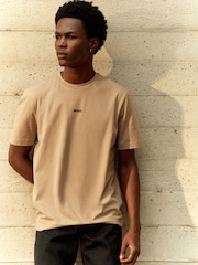 BOSS Brown Relaxed Fit TChup Stretch Cotton T-Shirt - Image 5 of 10