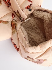 Cream Bear Print Baby Puffer Coat (0mths-2yrs) - Image 5 of 7