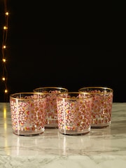Set of 4 Pink Leopard Tumbler Glasses - Image 3 of 4