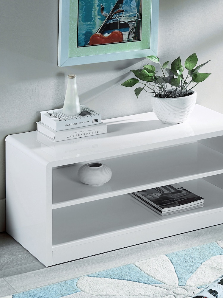 Julian Bowen White Manhattan Compact TV Unit - Image 1 of 2
