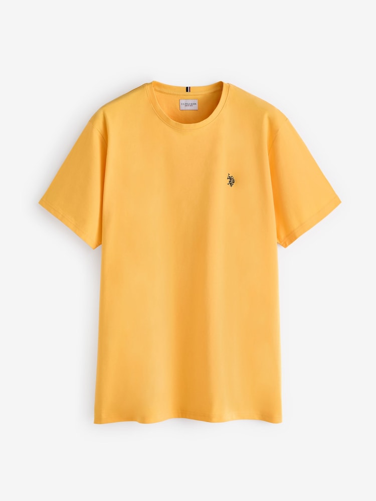 U.S. Polo Assn. Orange Mens Big & Tall Double Horsemen 100% Cotton T-Shirt - Image 1 of 1