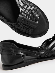 Yours Curve Gold Woven Leather Mules In Extra Wide EEE FIt - Imagen 4 de 5