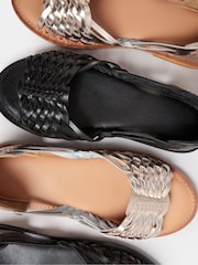 Yours Curve Gold Woven Leather Mules In Extra Wide EEE FIt - Imagen 5 de 5
