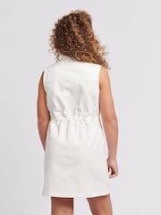 Lee White Girls 100% Cotton Sleeveless Twill Dress - Image 3 of 8