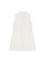 Lee White Girls 100% Cotton Sleeveless Twill Dress - Image 7 of 8
