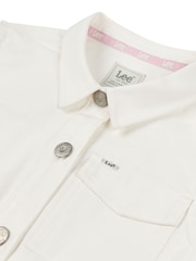 Lee White Girls 100% Cotton Sleeveless Twill Dress - Image 8 of 8