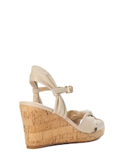 Dune London Cream Kaino Knotted Wedges - Image 5 of 6