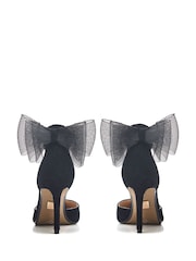 Preto - Moda in Pelle Jazlyne Stilletto Pointed Shoes With Bow Trim - Imagem 3 de 4