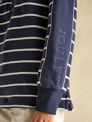 Navy Blue Cotton - سويت شيرت Southwold مخطط بأزرار طولية من Joules - صورة 7 من 8