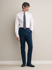 White Slim Fit Premium Two-Fold Cotton Shirt - Image 3 of 7