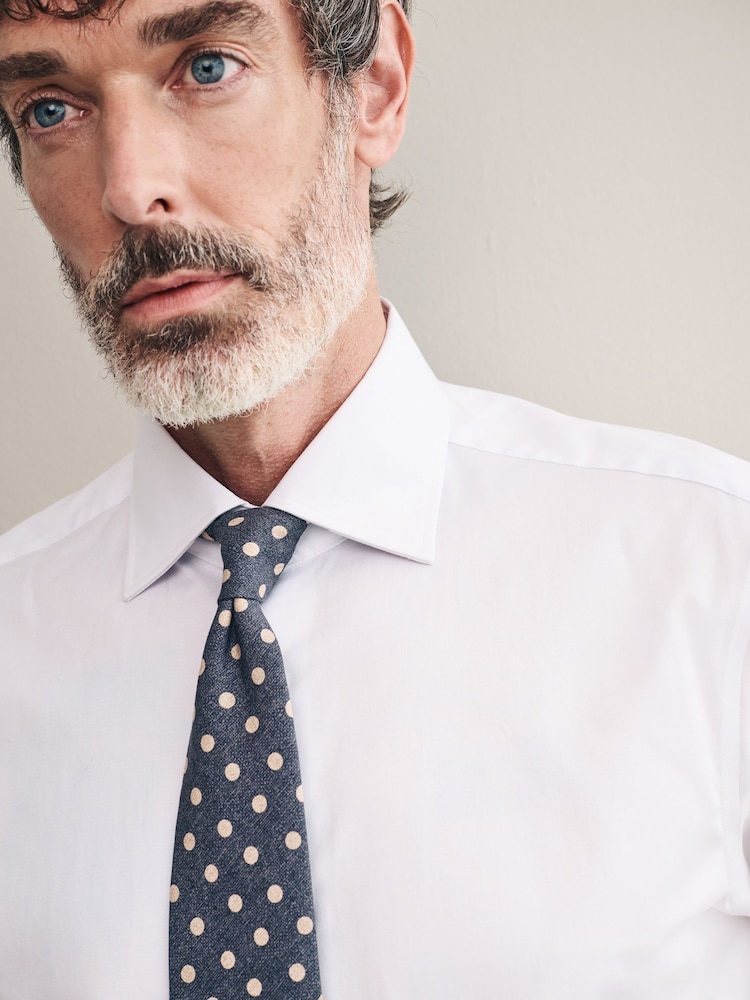 Blanc - Slim Fit (Slim Fit) - Chemise haut de gamme en coton à deux volets - Image 5 of 7